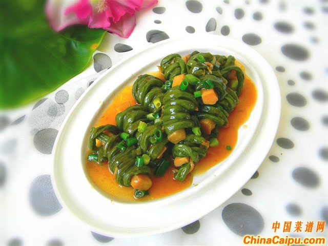 豇豆糾結白靈菇
