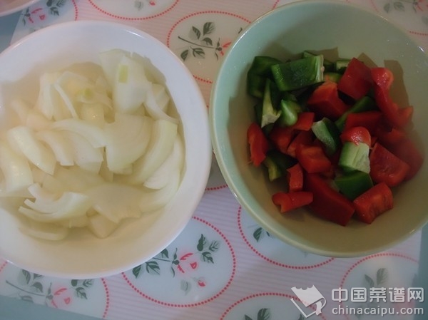 彩椒炒魷魚
