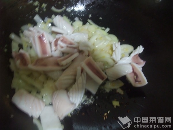 彩椒炒魷魚