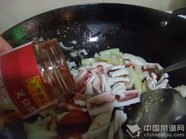 彩椒炒魷魚
