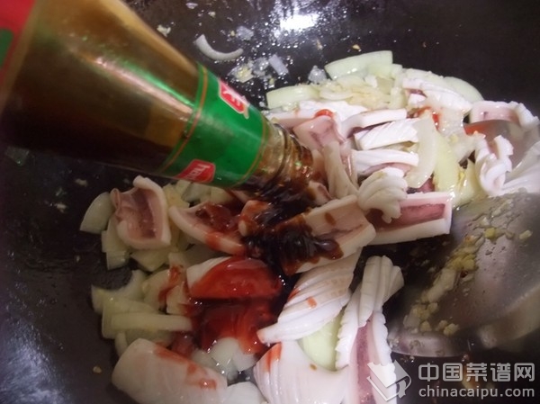 彩椒炒魷魚