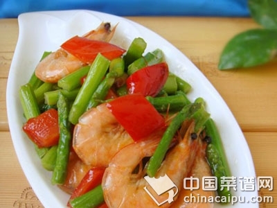 蘆筍炒大蝦