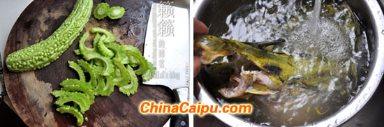苦瓜蒸魚
