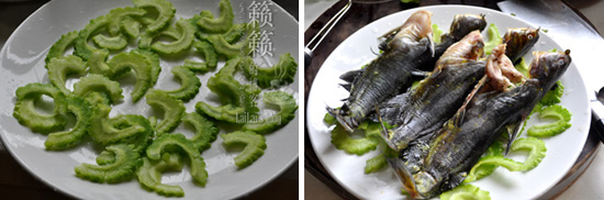 苦瓜蒸魚
