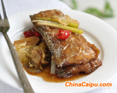 <a href=http://www.daocaipu.com/caipu/tesecaipu/paocai/ target=_blank class=infotextkey>泡菜</a>紅燒帶魚