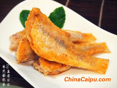 煎麵包魚