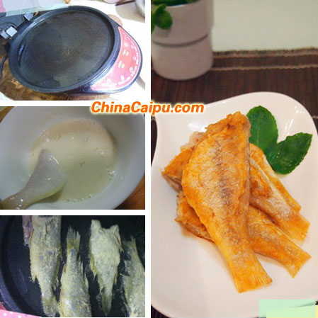 煎麵包魚