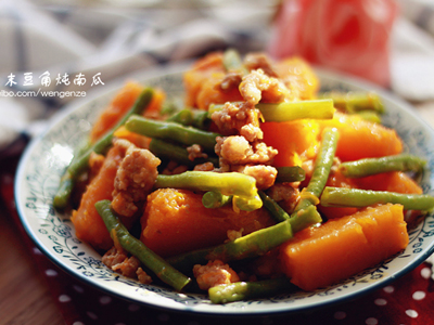 肉末豆角燉南瓜
