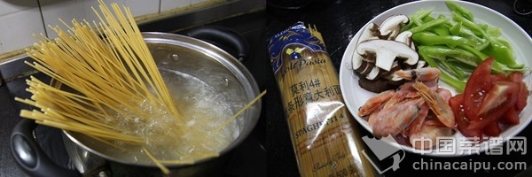 鮮蝦黑椒意大利面