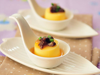 蔥燒海參蒸豆腐
