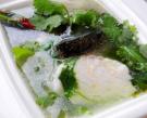 香菜皮蛋魚片湯