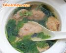 香菜蝦滑湯