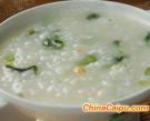鹹蛋青菜粥