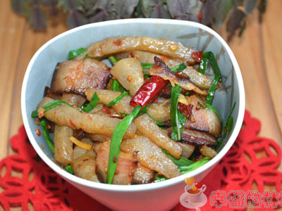 韭香臘肉炒魔芋