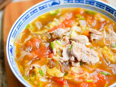 白肉片酸辣湯