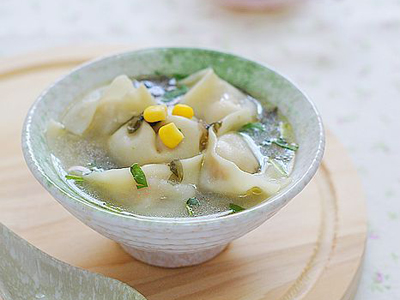 鮮肉玉米餛飩