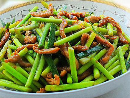 蒜薹炒肉絲