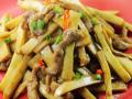 肉絲炒杏鮑菇