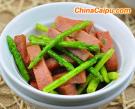 午餐肉炒蘆筍