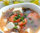 紫晶藻鮮蝦豆腐湯