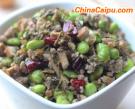 鹹菜肉末炒毛豆