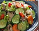 速醃黃瓜炒肉片