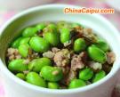 雪菜炒毛豆