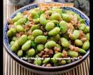 毛豆米炒肉末