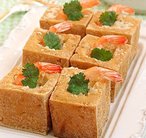 奶酪蝦仁豆腐盒
