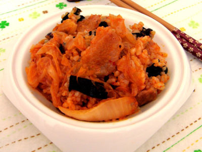 辣白菜五花肉炒飯