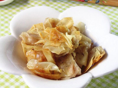油煎小餛飩